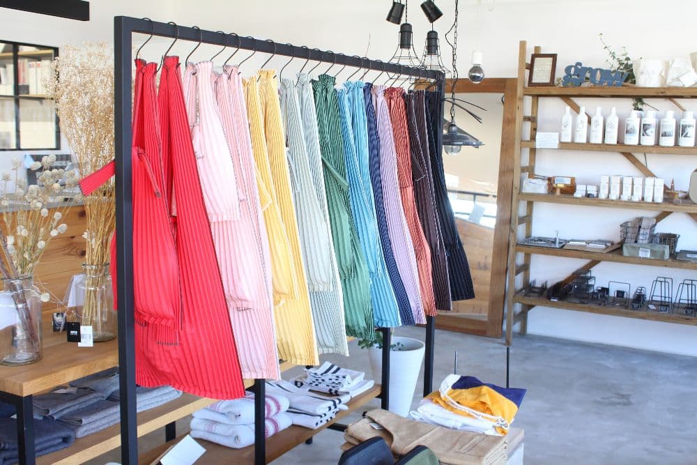 クラフト雑貨店の展示