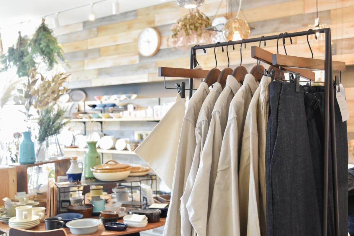 クラフト雑貨店の展示